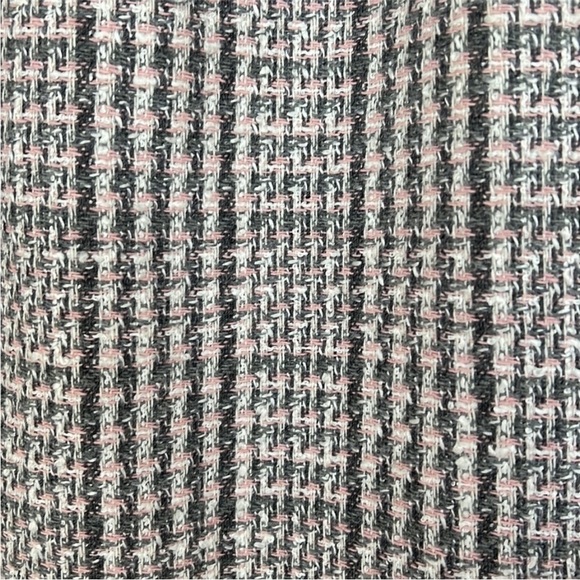 Russ Vintage 60’s Gray Pink & White Plaid Tweed Midi‎ Skirt - Picture 4 of 14